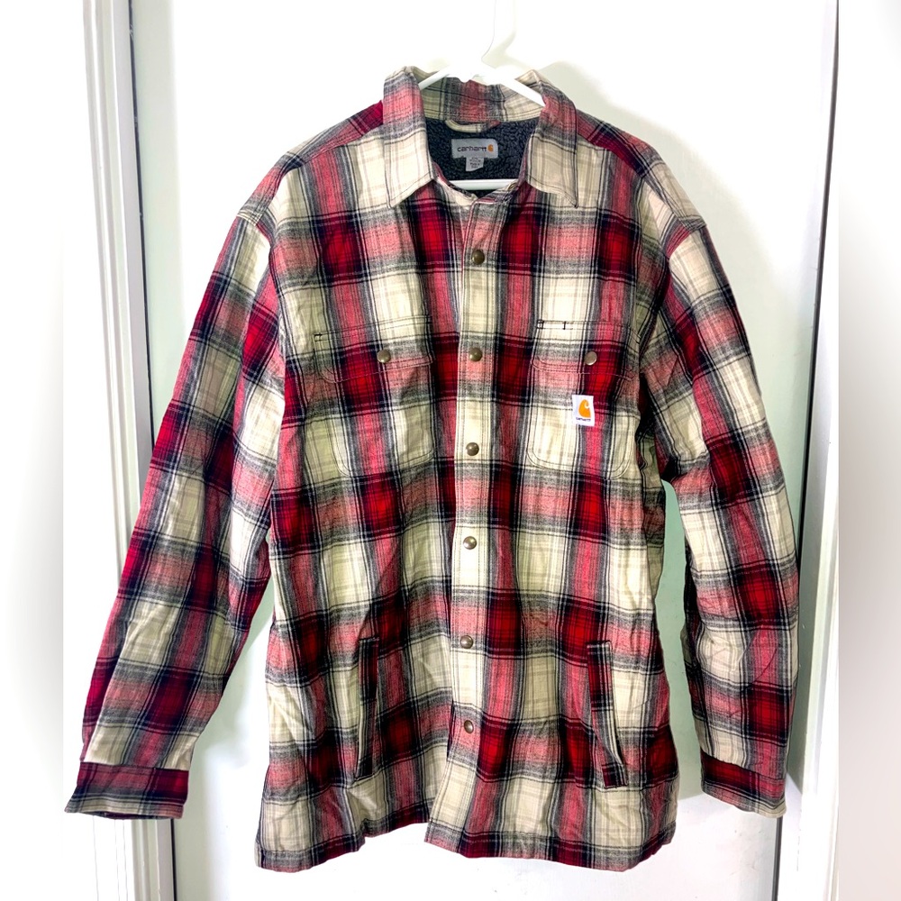 Brand New Carhartt Heavyweight Sherpa Lined Plaid Flannel